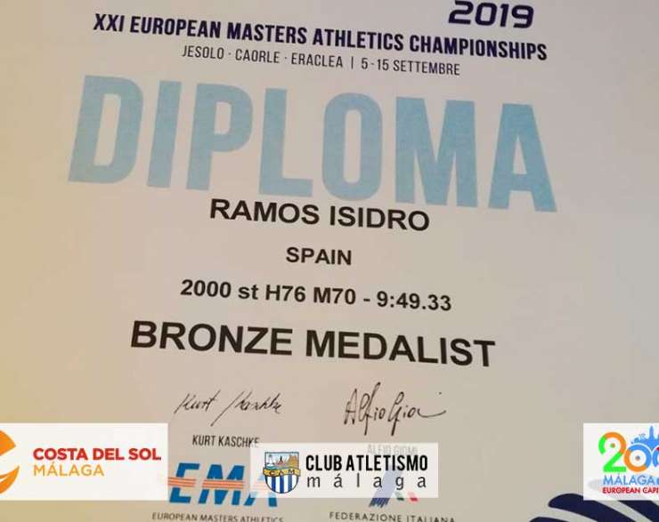 Isidro Ramos 3º de Europa en 2000 m obstáculos M-70