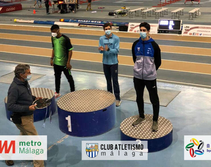 Alfonso Martínez 3º en 60 mv en el Cto. de Andalucía Absoluto