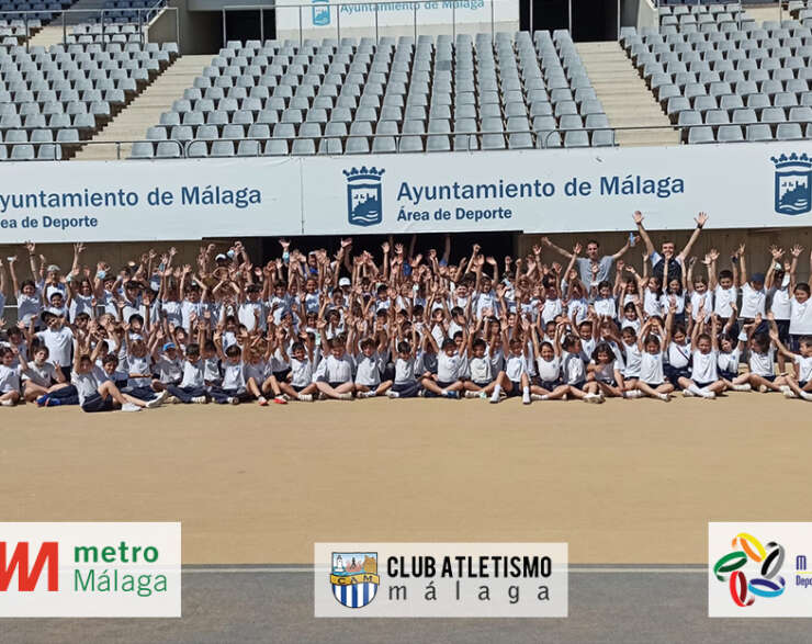 150 alumnos del colegio La Asunción visitan el estadio Ciudad de Málaga