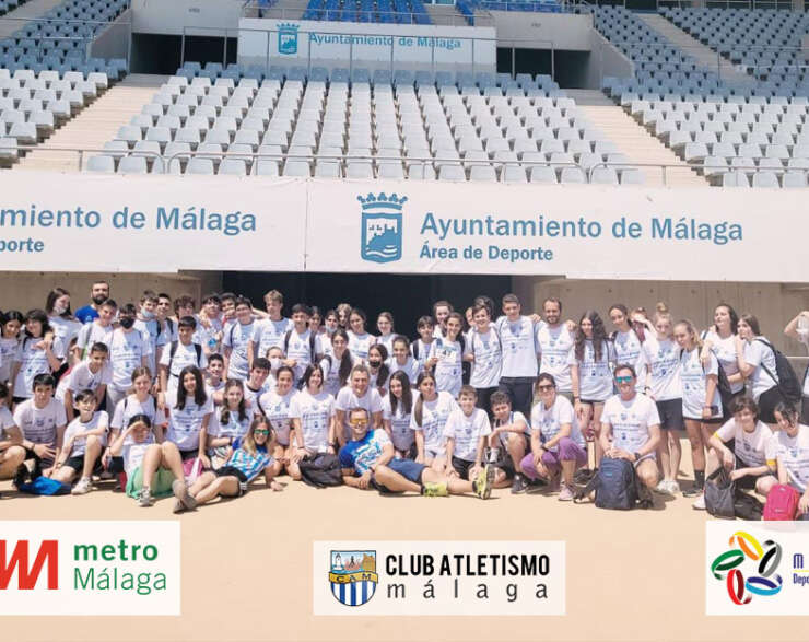 75 alumnos del IES Litoral visitan al CAM en el estadio Ciudad de Málaga